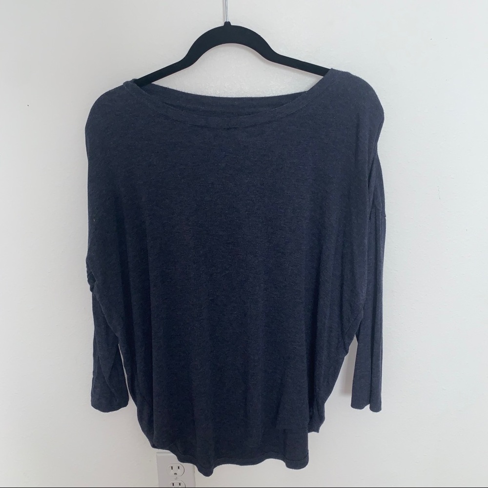 LOFT Navy Blue Boat Neck Blouse